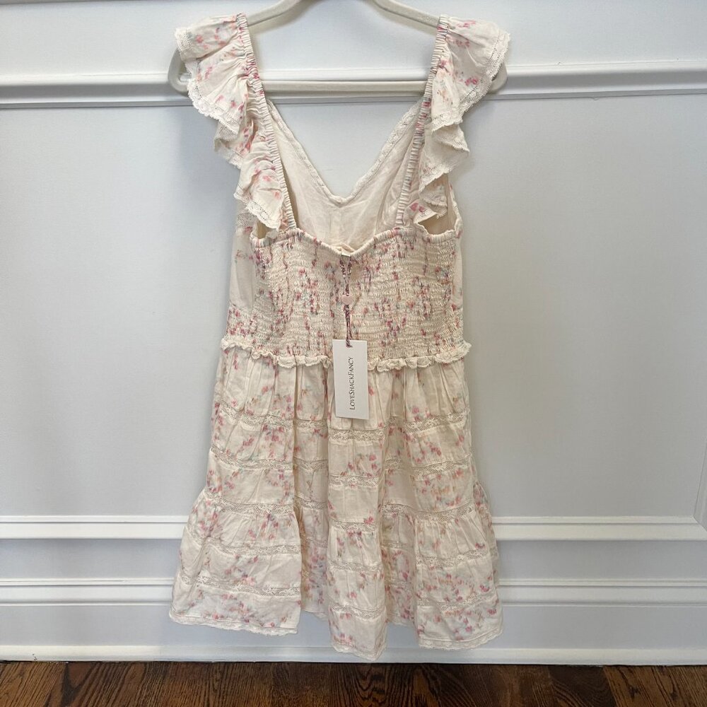 LoveShackFancy Finny Cotton Luna Rosa Fleur Mini Dress - NWT - Picture 4 of 5